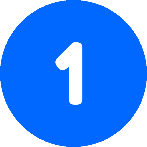 Home blue number 1