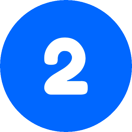 Home blue number 2