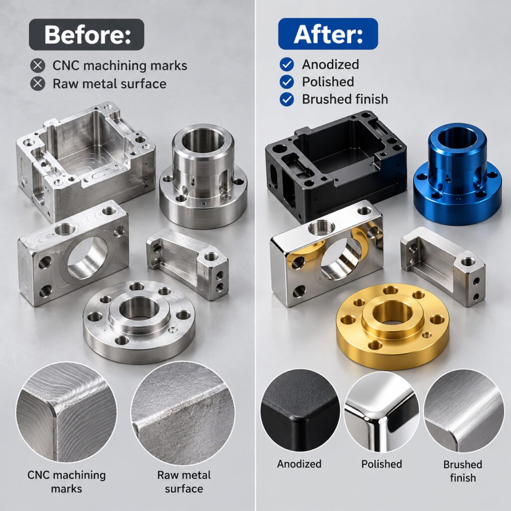 cnc finishes before and after